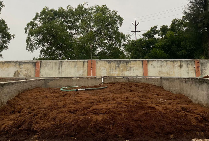 Factory processing sugarcane