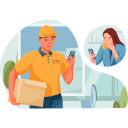 Hand holding compost soil